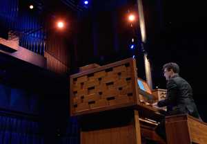 Man playing the organ From the movie.