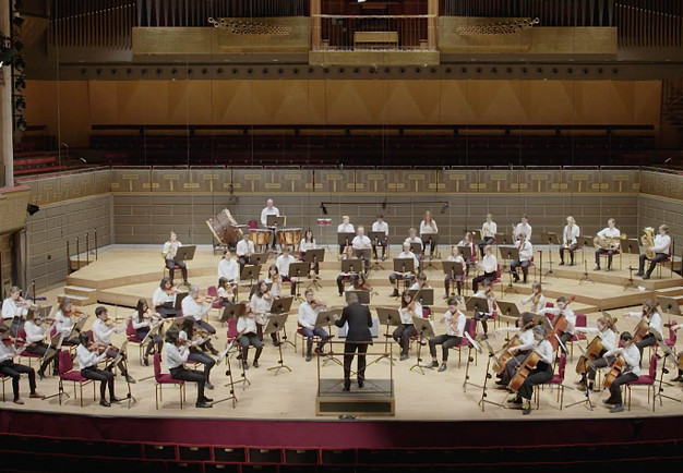 Young musicians playing. From the movie.